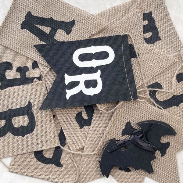 Uniwish Trick or Treat Burlap Banner Halloween Decorations for Mantel Fireplace Glitter Bat Garland Bunting Home Wall Decor Halloween Party Supplies - Image 4